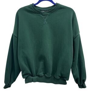 Popflex Active Fern Green Cloud Crew Sweater Sweatshirt Sz S/M Blogilates Sporty